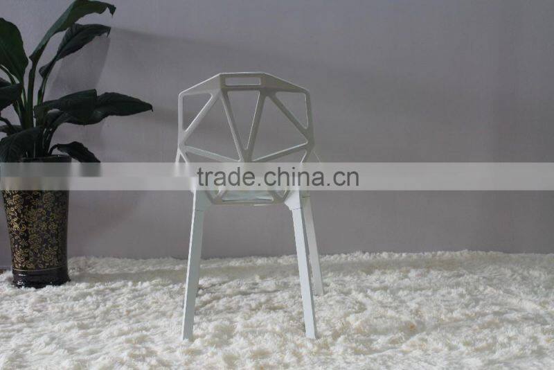 Replica Italian Design red color Aluminum stacking Konstantin Grcic Chair one for restaruantcafe and cafe or garden