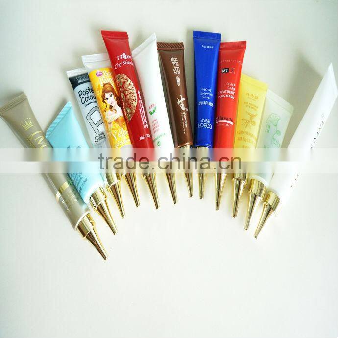 plastic tube with screw cap for skincare packaging