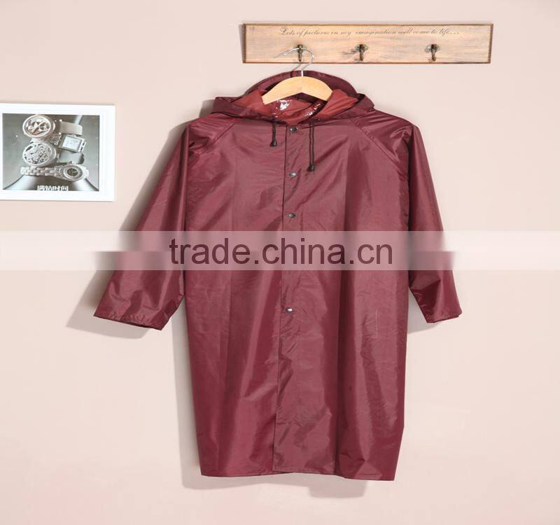 Long hooded waterproof Hooded waterproof rain poncho with sleeves
