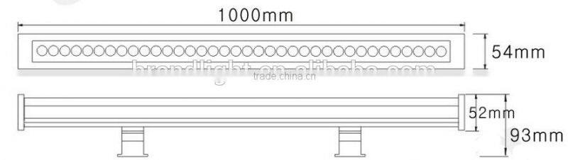 Outdoor IP65 Waterproof LED Wash Light DMX 512 RGB 3 in1 LED Wall Washer Light 36 3W