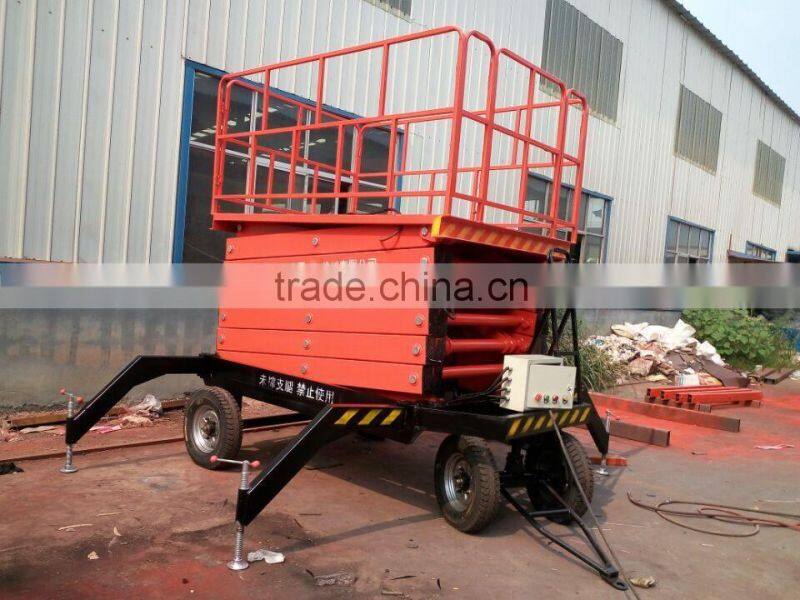 mobile four-wheels hydraulic scissor lift table for one man