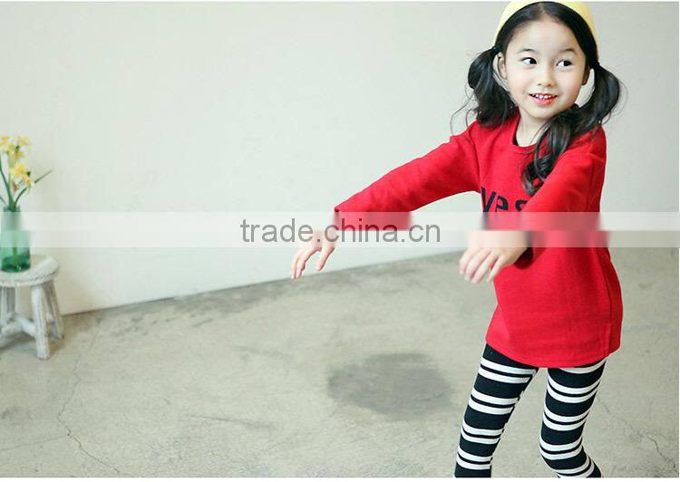 2015 Wholesale clothing 2pcs sets clothing for children christmas tight leggings with t-shirt sets autumn girls clothing sets
