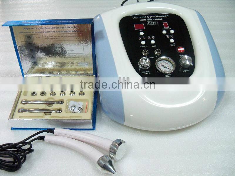 VY-Q32B 2in1 Diamond microdermabrasion tips with ultrasonic for skin rejuvenation