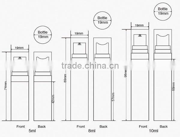Cosmetic PP material 5ml 10ml airless pump bottle with cap