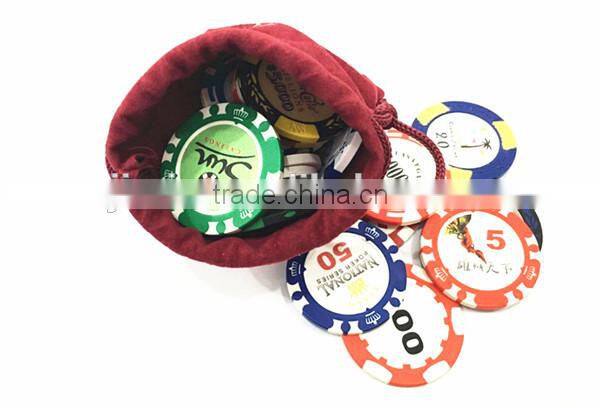 wholesale custom poker chips set with velvet bags