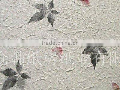 handmade mulberry paper with petals & leaves