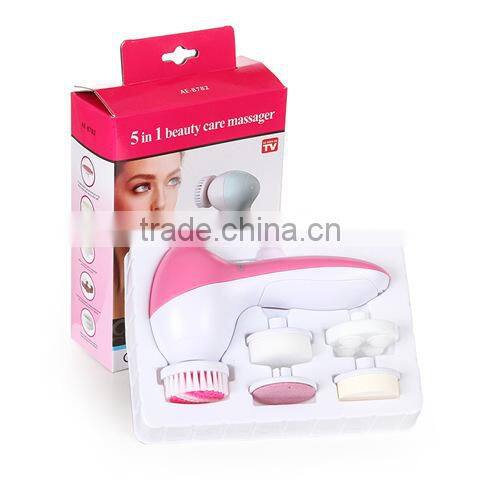 Skin Care Beauty Facial Brush Massager Scrubber 5 in 1 Electric Face Clean Brush