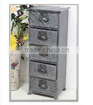 Side Storage Antique Wood Carved Cabinet