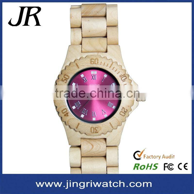 sunshine watch dial customize logo Bamboo Wooden Watch,with Japan Movt Quartz