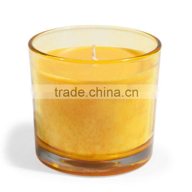 Yellow Glass Candle, Candle Glass