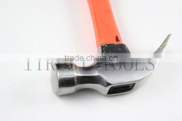 Orange Plastic Handle Steel Handle Claw Hammer HM1081