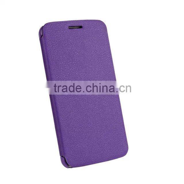 Low price Wallet flip Litchi pattern PU case cover for LG G2
