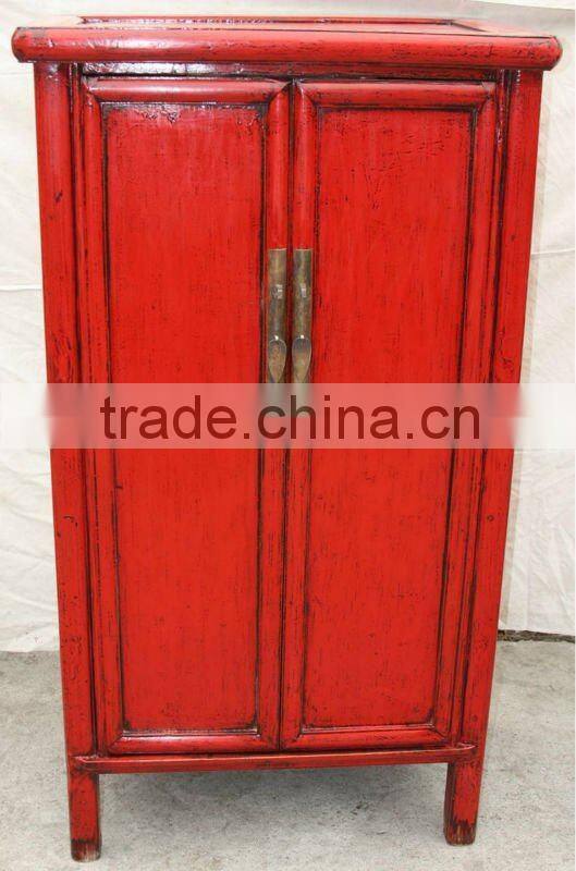 Chinese antique red wedding shanxi wardrobe cabinet