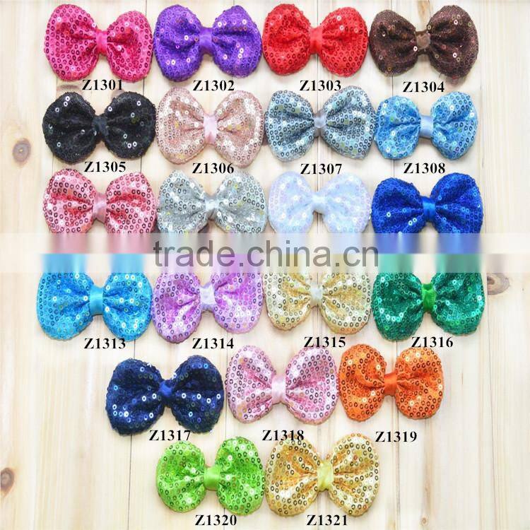 New style girly colorful 3" chiffon pearls hair bow,chiffon rosette hair bow hair hand