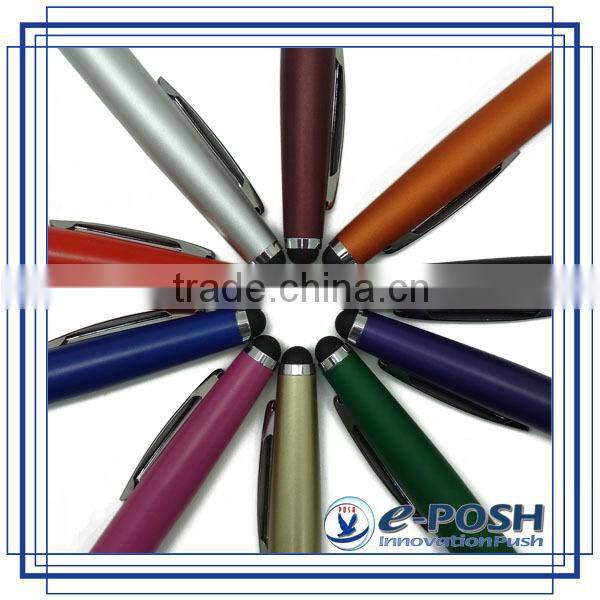 Promotional rubber gripper aluminum luxury metal cross refill stylus pen