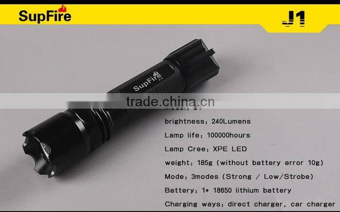 Supfire J1 mini size high power direct charge led torch