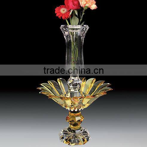 Fantastic design crystal vase for wedding decoration CV-1005