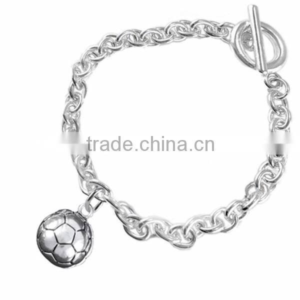 Genuine Austrian Clear Crystal "Dog Lover" Charm Chain Link Bracelet