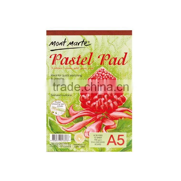High Quality A5 190gsm 12Sheet Pastle Pad Drawing Paper