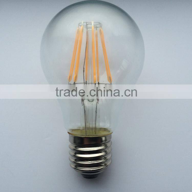 LED light GLASS Filament bulb 5W ROHS CE ERP E27 B22 housing NEW products china