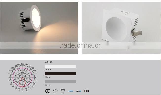 Free sample 1w white matel cheap corner wall brackets light