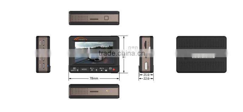 1920*1080p Dual Dash Camera Ambarella A7LA70 GPS Car DVR 2CH Hidden Driving Video Recorder Koonlung K1S Car DVR Box