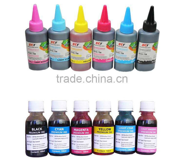 Universal dye ink for Epson Lexmark Canon HP Brother for desktop printers for refillable ink cartridge for CISS bulk ink
