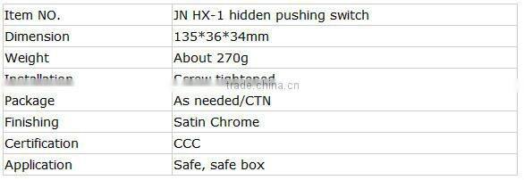 Made in China Wholesale Good price Jianning Security Products HX-1 Hidden Pushing Safe Knob for safe box/gunsafe/vault