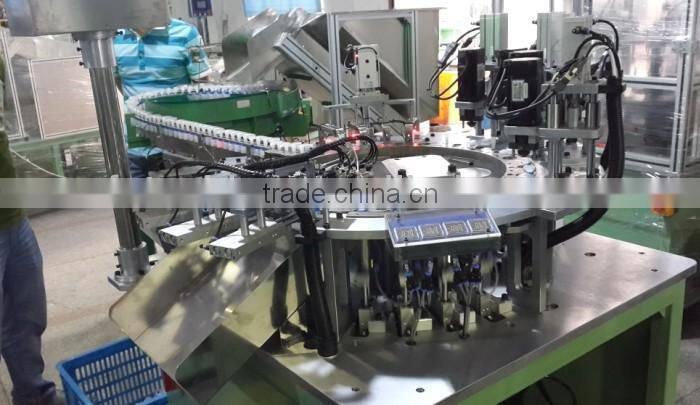 cosmetic dispensing part assembly and testing machine