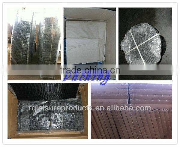 Wicker High Back Chair With Tea Table Cushion Pillow