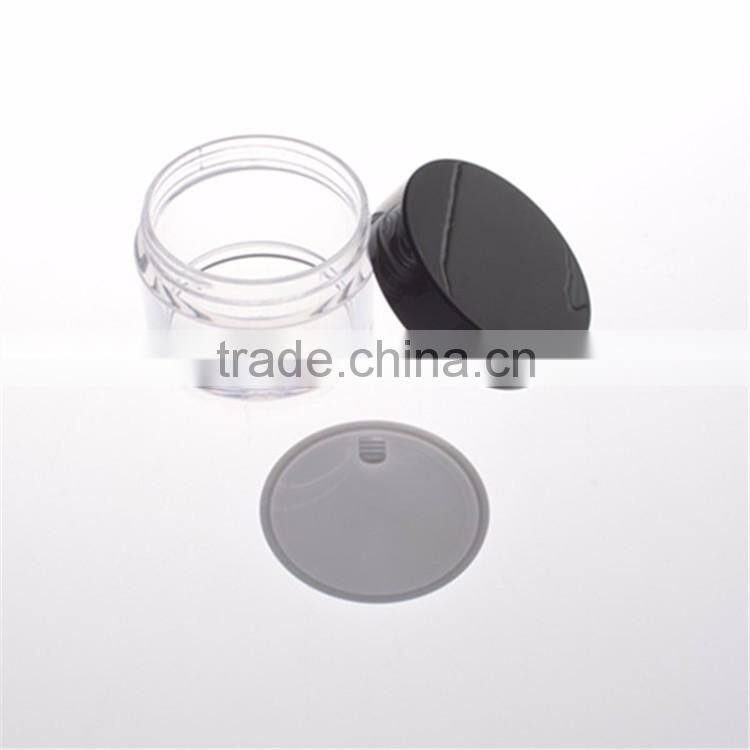 PET plastic Round empty cream plastic jar clear empty plastic jar cosmetic packaging