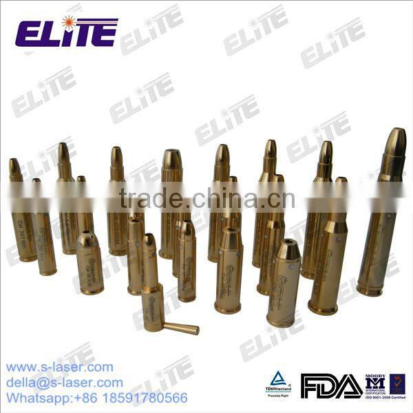 FDA Approved High Quality Gold Plated Brass 40S&W Caliber Cartridge Red Laser Bore Sight
