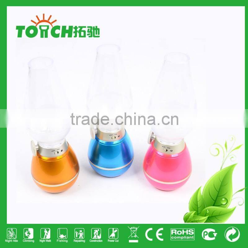 rechargeable working light indoor and outdoor super bright colorful Wind Switch Camping Light 3 colors solor led lantern