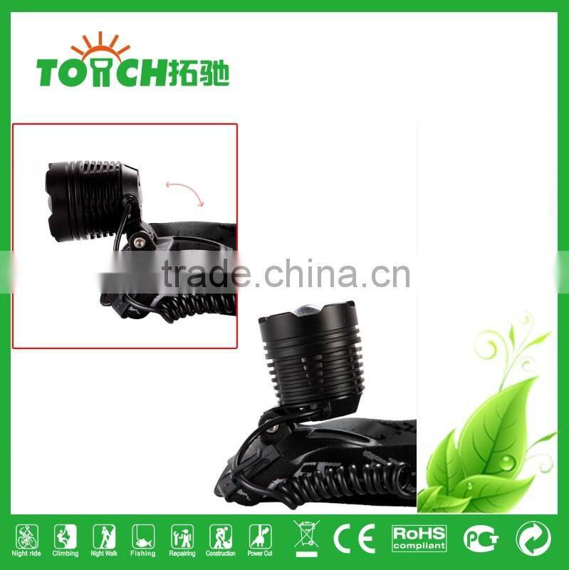 CRE E XML-T6 10W Headlamp 3W Super Bright Headlight waterproof use by 2 * 18650 batteries for outdoor camping TL-7021