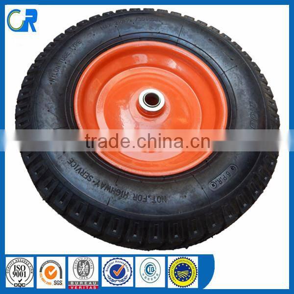 Factory Inflatable Pneumatic 4.00-8 400mm Air Rubber Wheel