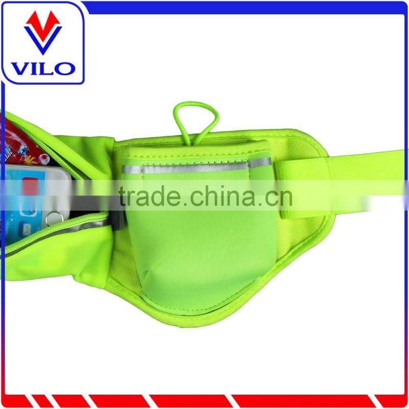 Sports runner waist pack running belt with bottle holder money belt