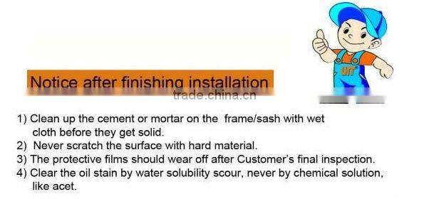 Graceful pvc casement window with blinds inside design,shutter window