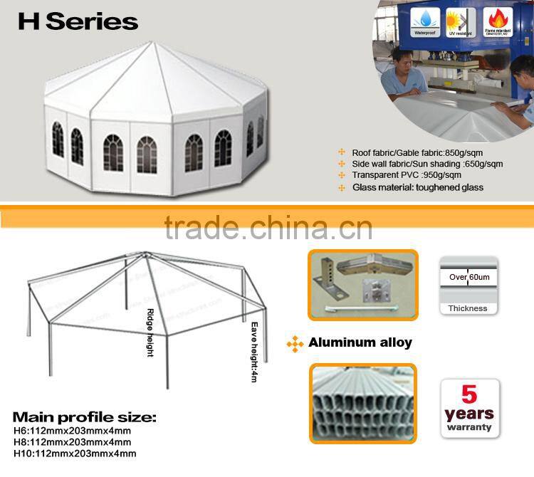 2014 New High Peak Hexagonal Tent For Club Events For Sale With Factory Price