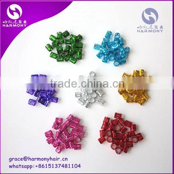 NEW ARRIVE dreadlock beads for braided box braiding, twist braids, dreadlock hair extension 7mm hole 7 colors