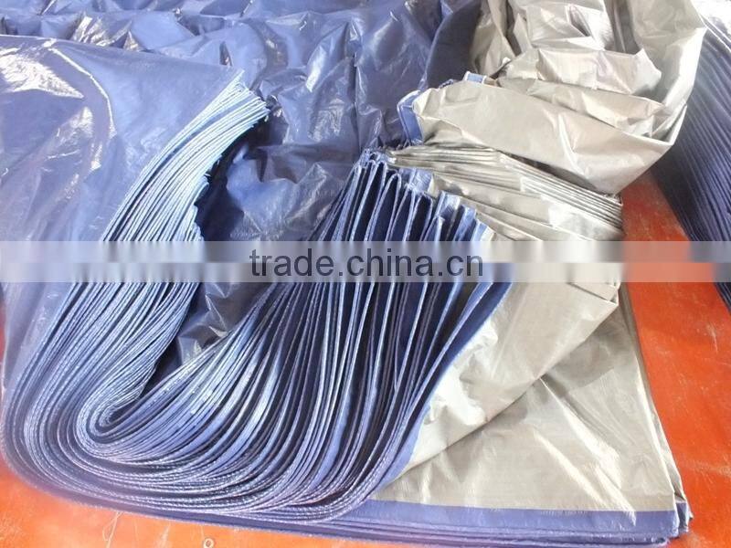 car cover sheet tarpaulin PP material grommets double orange colour triangle plastic rope waterproof anti-aging antioxidant