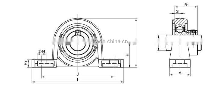 Zinc alloy housing material miniature light duty pillow block KP004