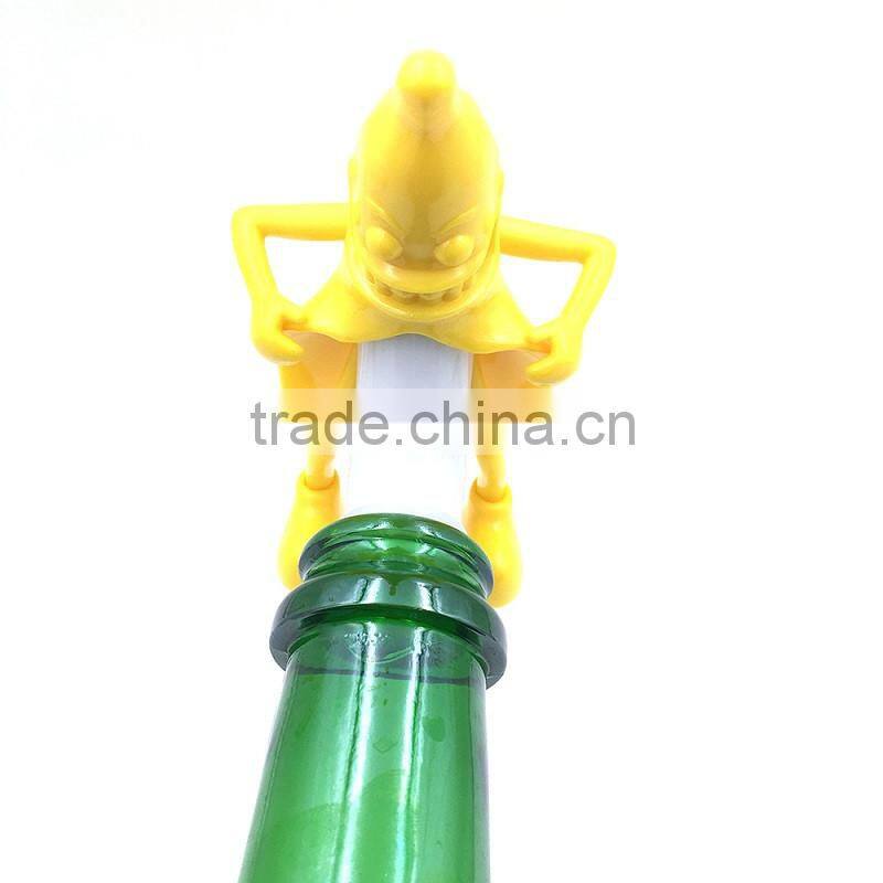 2016 New Arrival Novelty Evil Banana Man Wine Bottle Stopper