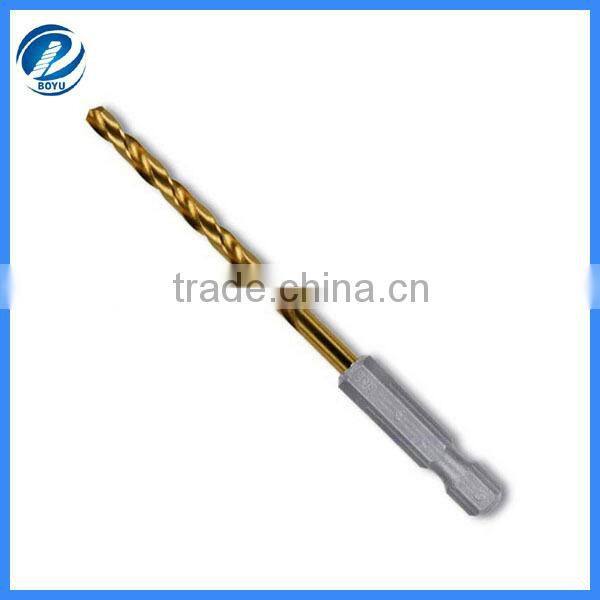 industry quality hex shank twist drills titanium coated