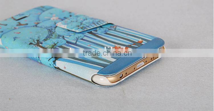 Forest Print Mobile Phone Case PU+PC Wallet leather Case For iPhone 6