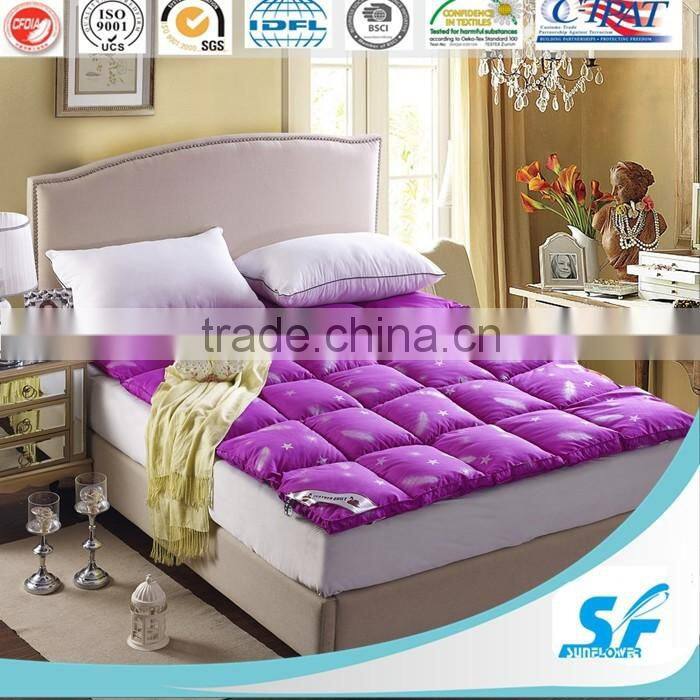 Hypoallergenic down proof mattress topper with skirt elastic