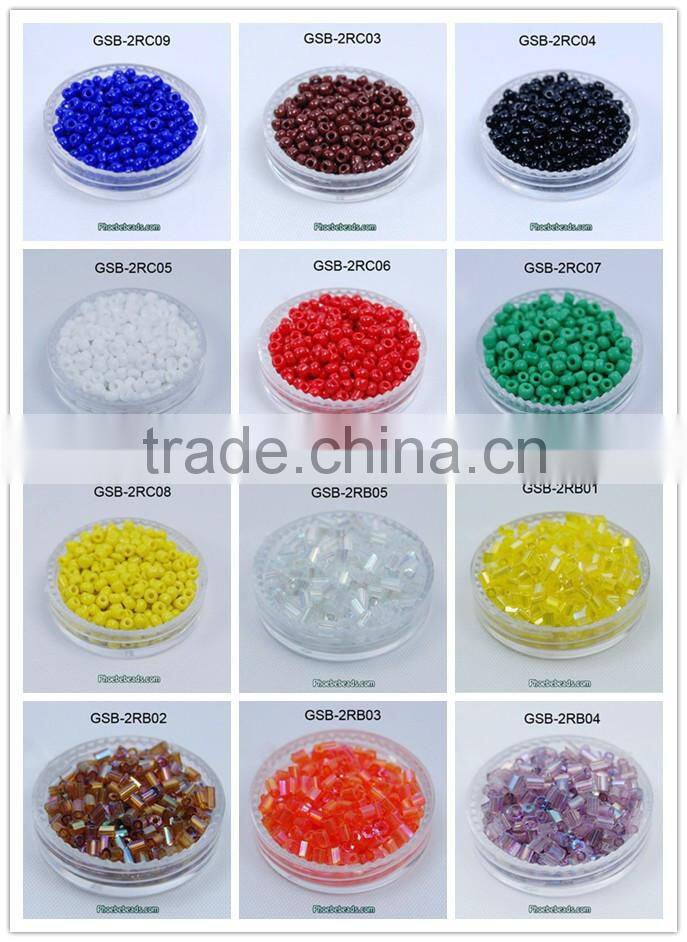 Wholesale Popular Decorative Material Inside Colors Seed Bead Patterns GSB-2RIC02
