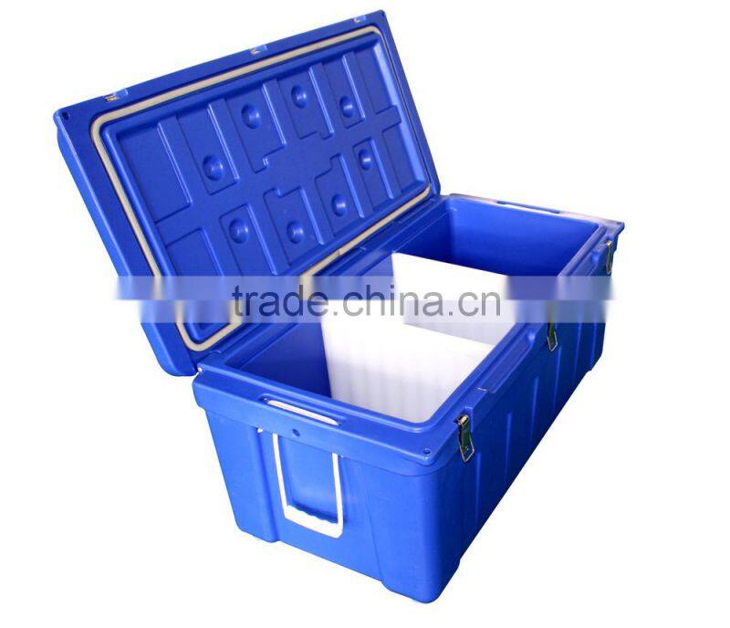 Rotomolded camping insulation ice chest cooler bin with FDA