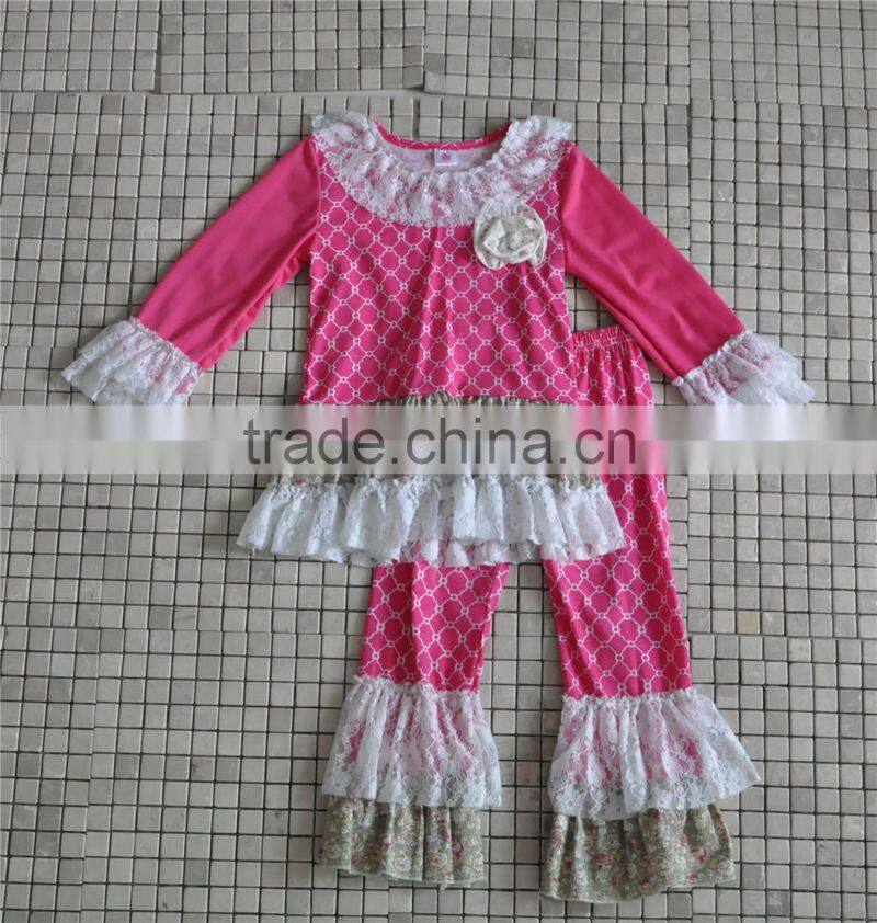 bulk wholesale boutique easter day rabbit embroidery ruffle outfits