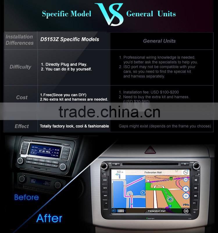 EONON D5153Z 8" Digital Touch Screen Car DVD Player with Built-in GPS For Volkswagen/SKODA/SEAT