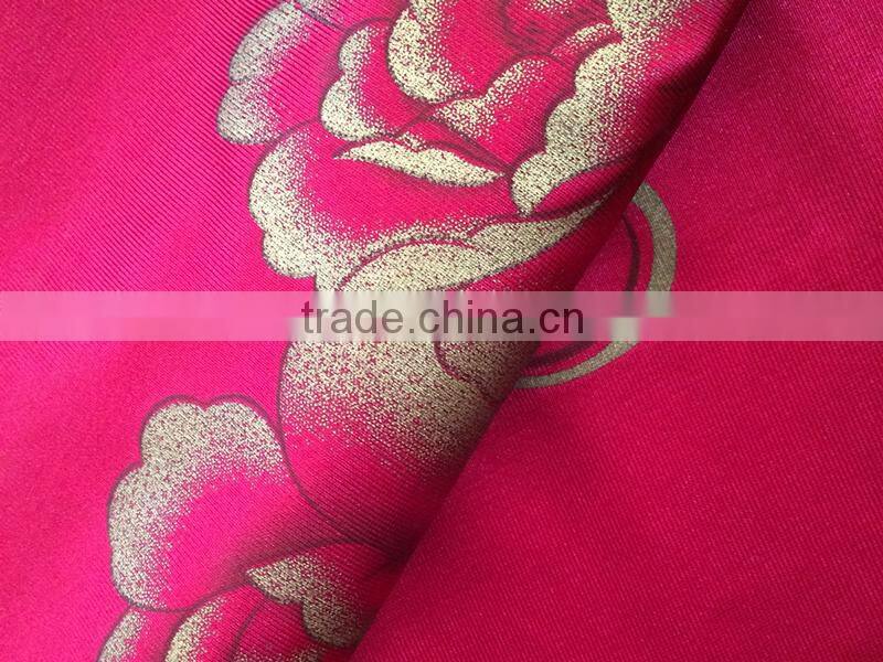 100% polyester flash powder flower print fabric